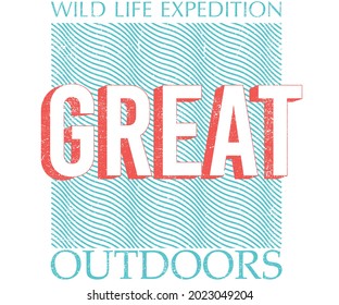 Wild life  t shirt graphic design artwork. Outdoors vector print design for  patch, sticker, batch, apparel, logo, embroidery etc. 