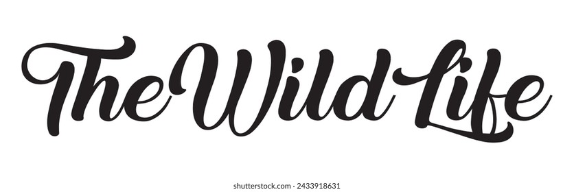the wild life text on white background.