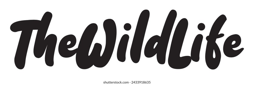 the wild life text on white background.