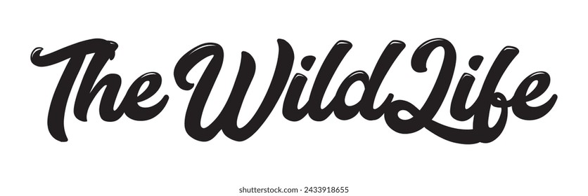 the wild life text on white background.