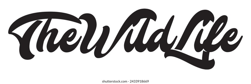 the wild life text on white background.