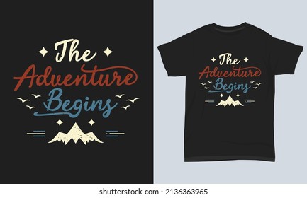 Wild Life T-shirt Design The Adventure Begins