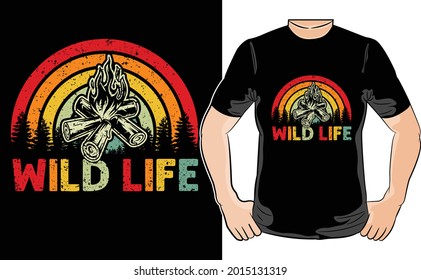 Diseño de camisetas de vida salvaje - Gráfica vectorial, afiche tipográfico, vintage, etiqueta, placa, logotipo, icono o camiseta