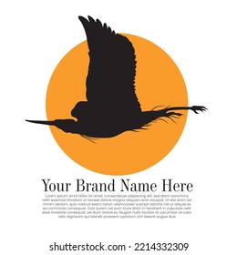 A wild life vector drawing, An illustration of flying bird, A logo element for logo creation