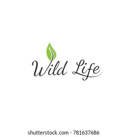 Wild life vector logo design template