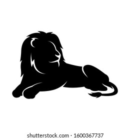 wild lion animal vector silhouette