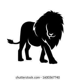 wild lion animal vector silhouette