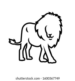 wild lion animal vector silhouette
