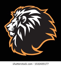 Wild Lion Head Esports Mascot Logo Vector Icon Design