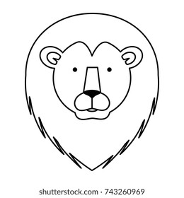 wild lion head icon