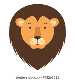 wild lion head icon