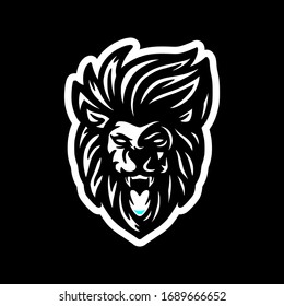 Wild Lion Head Logo Vector Template Illustration Design Mascot Animal