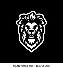 Wild Lion Head Logo Vector Template Illustration Design Mascot Animal