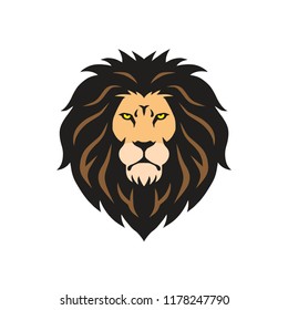 Wild Lion Head Mascot Logo Vector