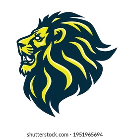 Wild Lion Head Sports Mascot Vector
