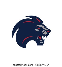 Wild Lion Head Vector Icon Logo Template 