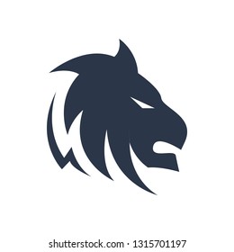 Wild lion illustration