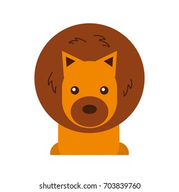 Wild lion isolated icon