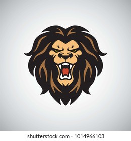 Wild Lion Logo Roaring Mascot Vector