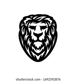 wild lion mascot logo design vector