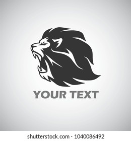 Wild Lion Roaring Logo Mascot Vector