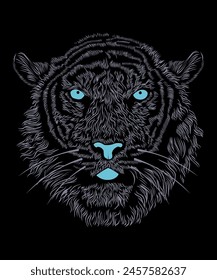 Wild Lion Vintage art Illustration 