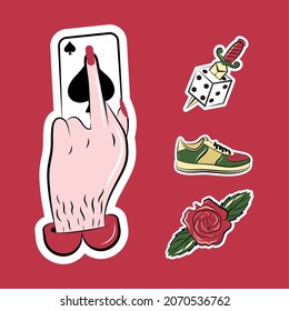 wild love set four stickers