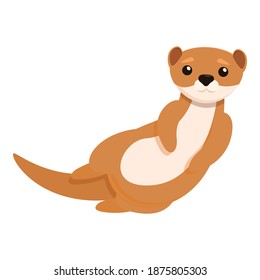 Wild mink icon. Cartoon of wild mink vector icon for web design isolated on white background