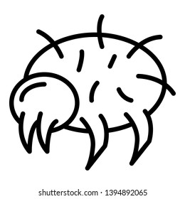 Wild mite icon. Outline wild mite vector icon for web design isolated on white background