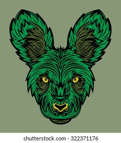 
wild monster wolf vector