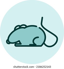 Wild mouse, illustration, vector on a white background.