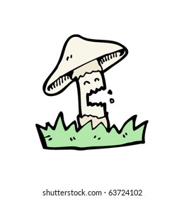 caricatura de hongos salvajes