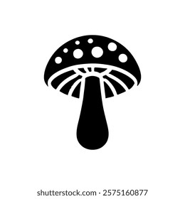 Wild mushroom icon vector flat illustration design.