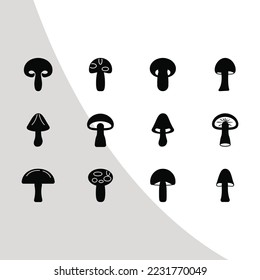 Wild Mushrooms Icons Fill Bundle, Mushrooms Icon Eps, Wild Mushroom Bundle, Icon Bundle, Fungi Eps, Mushroom, Cut File,