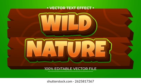 Wild Nature 3d text effect and editable text effect