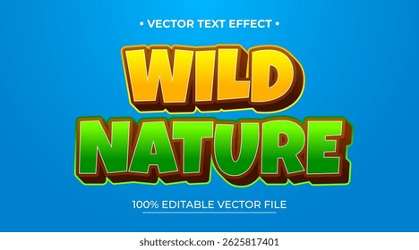 Wild Nature 3d text effect and editable text effect