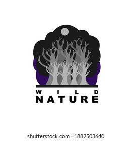 Wild Nature Logo Design Vector