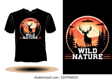 wild nature mockup retro vintage design