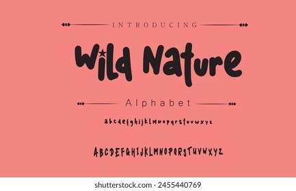 Wild Natur Signature Font Kalligrafie Logotype Script Brush Font Type Schriftart Schriftzug handgeschrieben