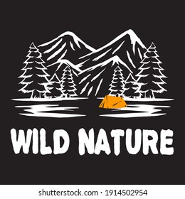 wild nature vector illustration, graphic design