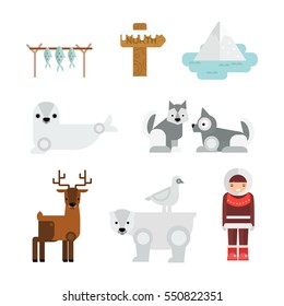 Wild north arctic people vector.