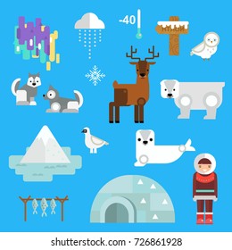 Wild north arctic people vector.