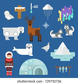 Wild north arctic people vector.