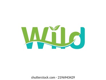 Wild Ocean Wave Plant Tree Logo Design White Background