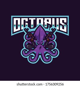 Wild Octopus Esport Logo Template