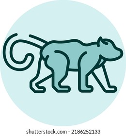 Wild otter, illustration, vector on a white background.