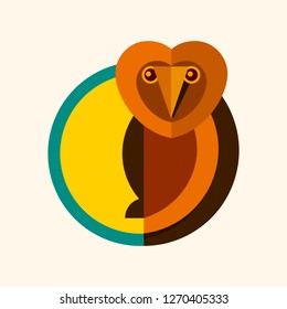 Wild owl logo creative design vector illustration on white background