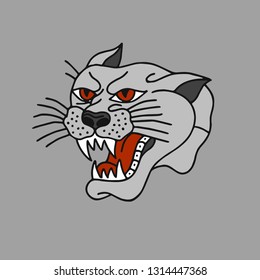 wild panther in vector
