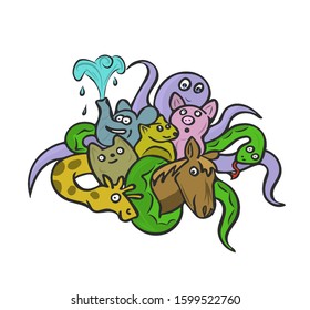 Wild party with some animals