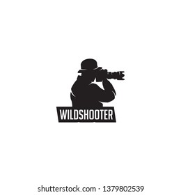 logotipo de silueta de fotógrafo silhouette